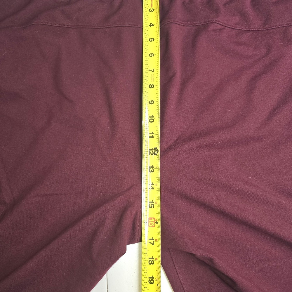 LAUREN‎ RALPH LAUREN Women's 3X Burgandy Joggers Faux Leather Trim -2392 - Picture 10 of 11